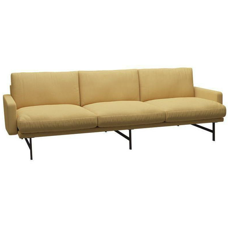 Fritz Hansen Lissoni Sofa Stoff 3 -Sitzer, braune Bronze/Gelbe Christianshavn 1110