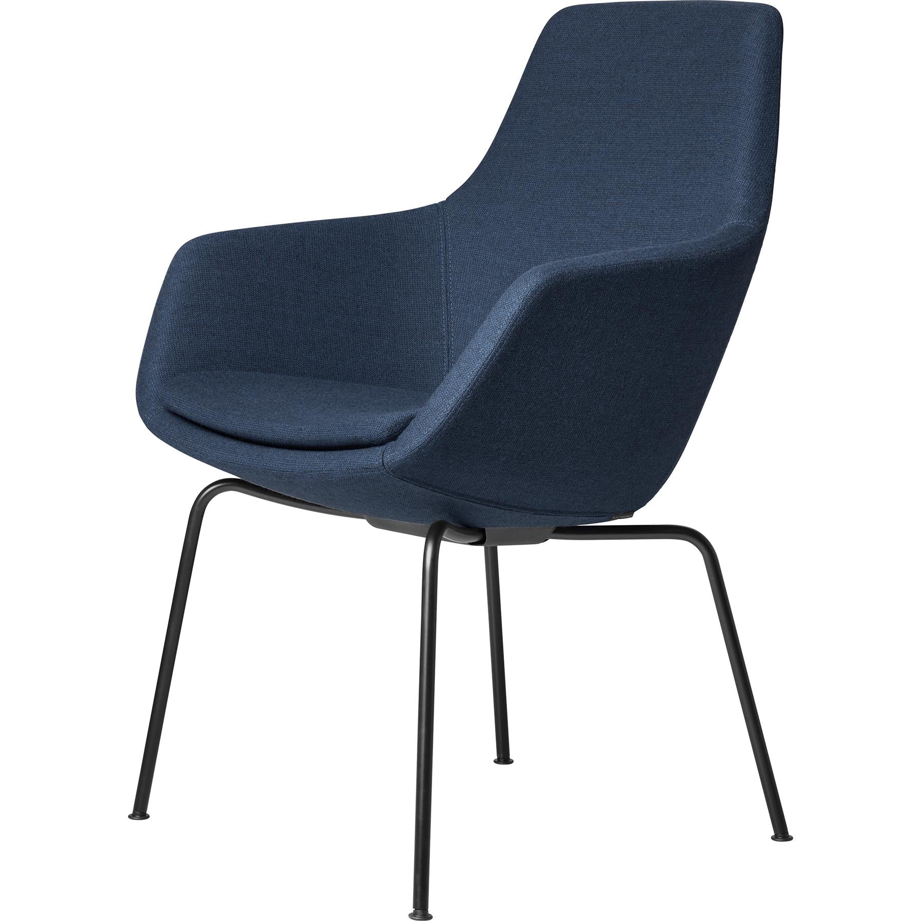 [product_category]-Fritz Hansen Little Giraffe Armchair Black Base Fabric Capture, Blue-Fritz Hansen-3201-BLCK-CAPTURE-BLUE-FRI-1