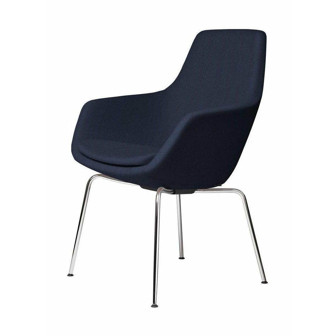 [product_category]-Fritz Hansen Little Giraffe Armchair Chrome Base Fabric Christianshavn, Dark Blue-Fritz Hansen-3201-CHRO-CHRI-1155-FRI-1