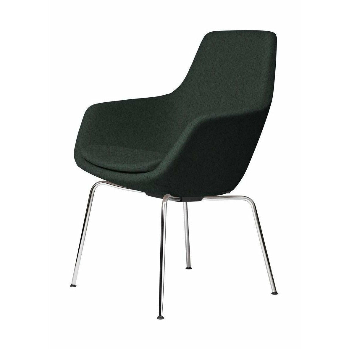 [product_category]-Fritz Hansen Little Giraffe Armchair Chrome Base Fabric Christianshavn, Dark Green-Fritz Hansen-3201-CHRO-CHRI-1161-FRI-1