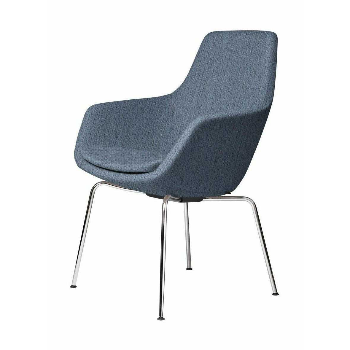 [product_category]-Fritz Hansen Little Giraffe Armchair Chrome Base Fabric Christianshavn, Light Blue-Fritz Hansen-3201-CHRO-CHRI-1152-FRI-1