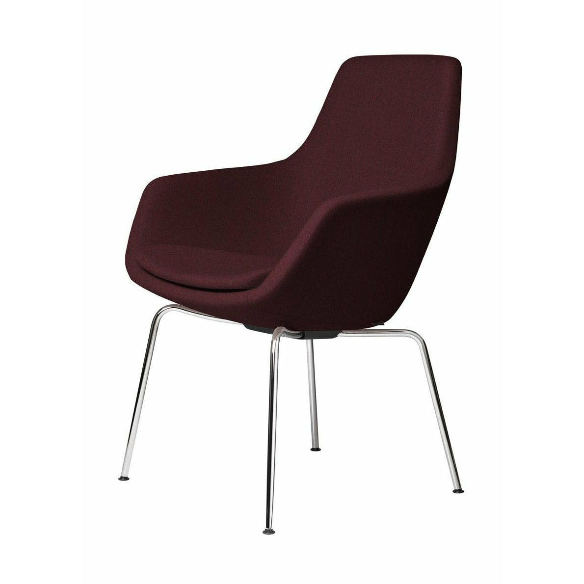 [product_category]-Fritz Hansen Little Giraffe Armchair Chrome Base Fabric Christianshavn, Red-Fritz Hansen-3201-CHRO-CHRI-1141-FRI-1