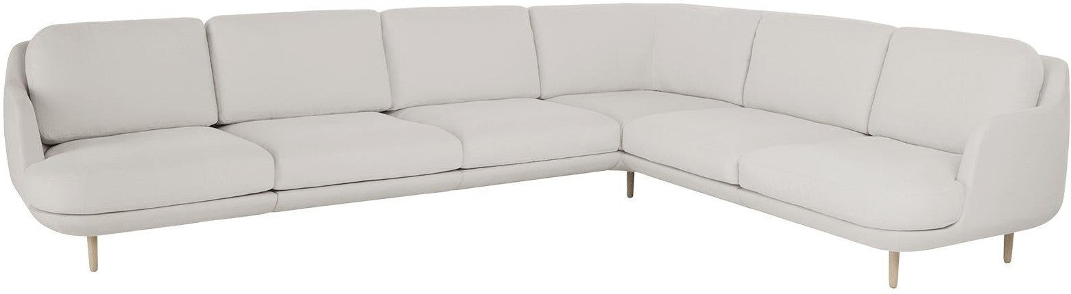 Fritz Hansen Lune Corner Sofá 6 personas, Linara Gray Mist