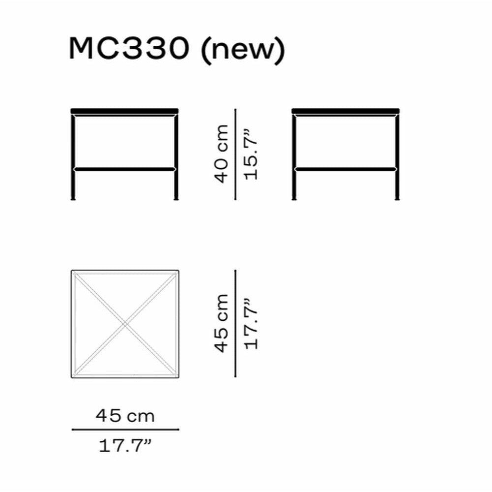 Fritz Hansen MC330 vierkante salontafel, zwart