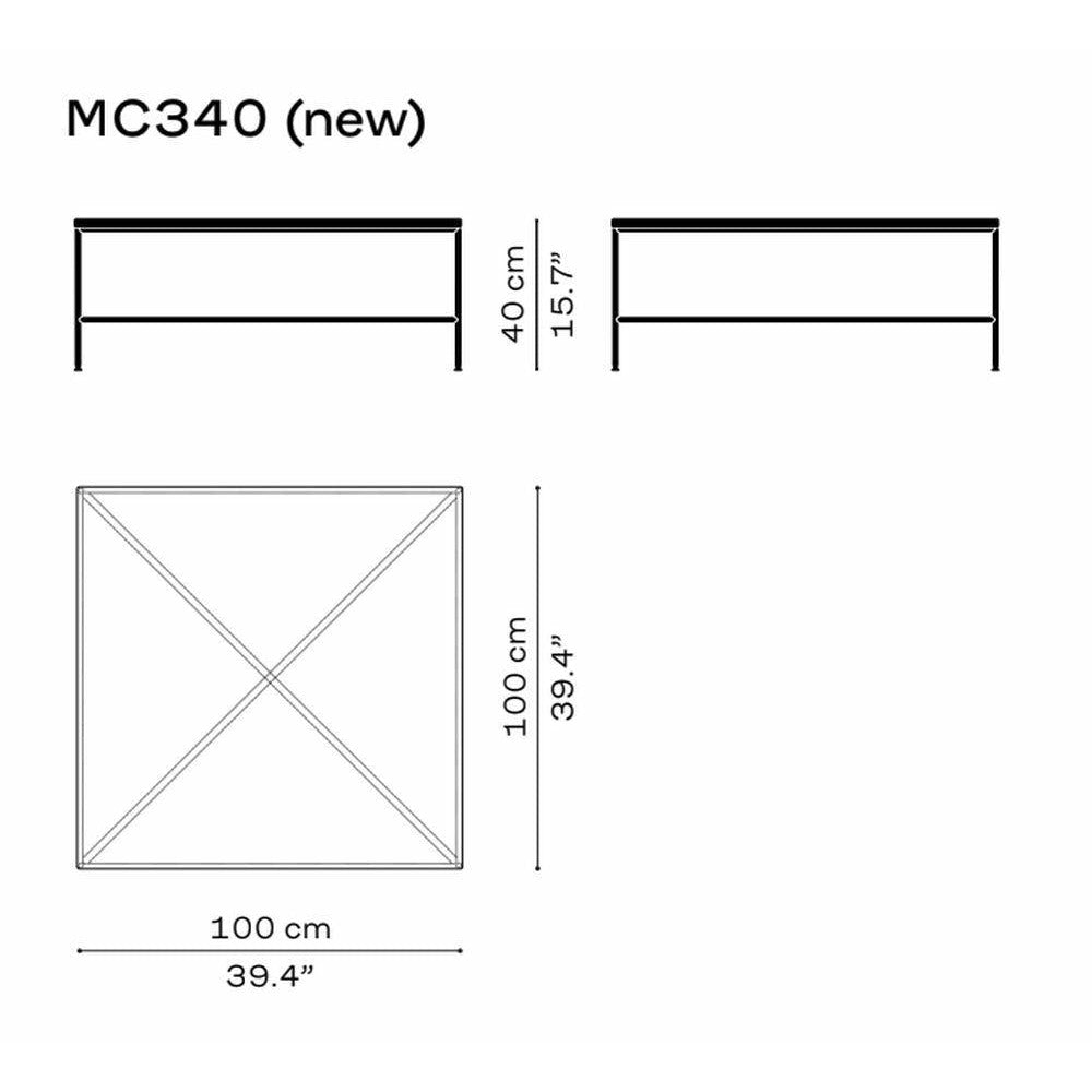 Fritz Hansen MC340 Café cuadrado, negro