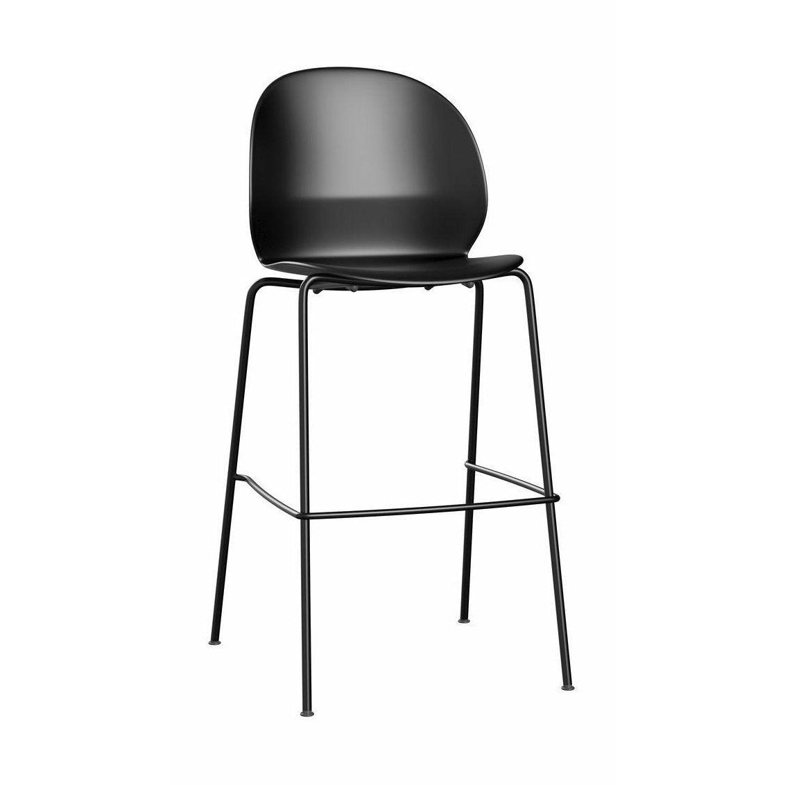 Fritz Hansen N02 Recycler les tabourets à barre haute, noir / noir