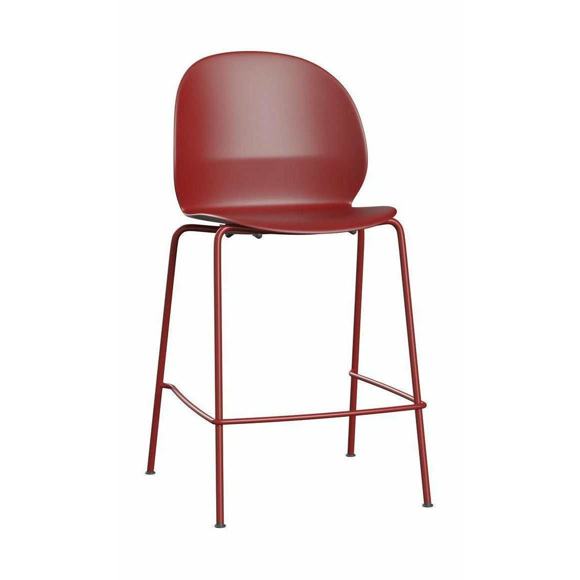 Fritz Hansen N02 Reciclando Bancas de Barra, vermelho escuro/vermelho escuro