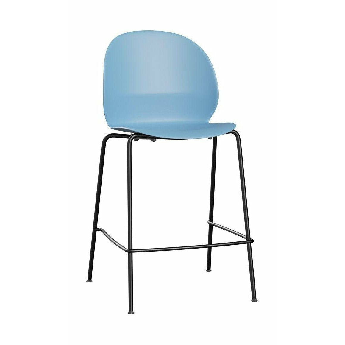 Fritz Hansen N02 Recycler les tabourets basses, bleu clair / noir