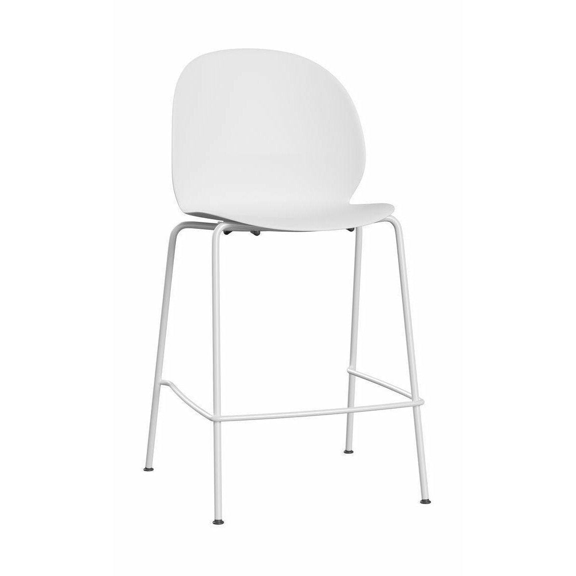 Fritz Hansen N02 recicla el taburete de barra baja, en blanco/apagado blanco