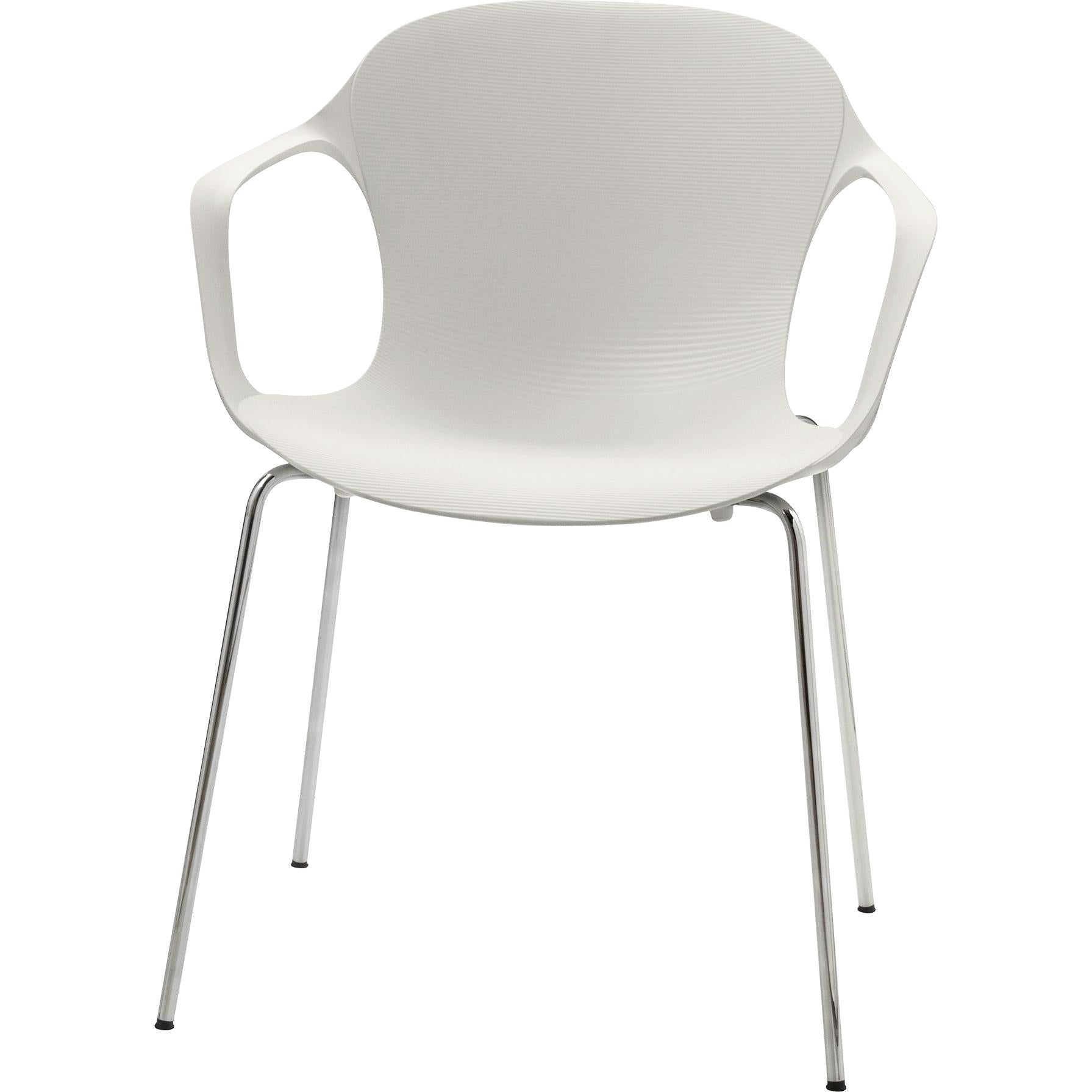 Fritz Hansen Nap Nap Armchair Steel, lait blanc