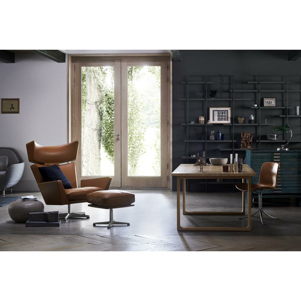 [product_category]-Fritz Hansen Oksen Lounge Chair Aluminium, Classic Walnut-Fritz Hansen-4201-classic walnut-FRI-2