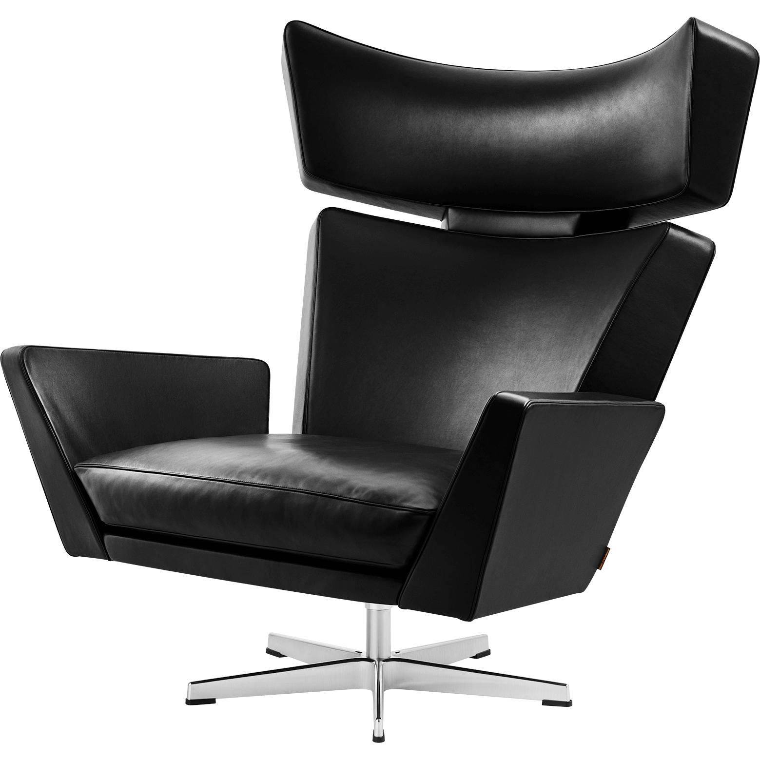 Fritz Hansen Oksen Lounge Cader Aluminium, Elegância Black