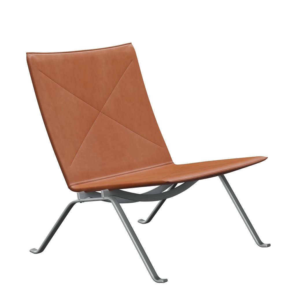 [product_category]-Fritz Hansen Pk22 Lounge Chair, Grace Walnut-Fritz Hansen-PK22-ELWAL-SBSS-FRI-1