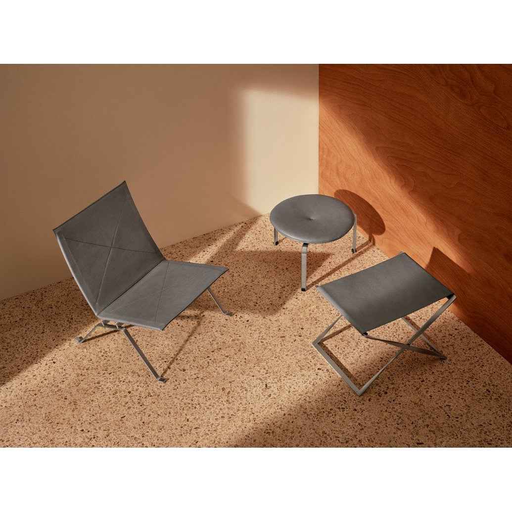 [product_category]-Fritz Hansen Pk33 Stool, Leather, Smoked Grey-Fritz Hansen-PK33-smoked grey-FRI-3