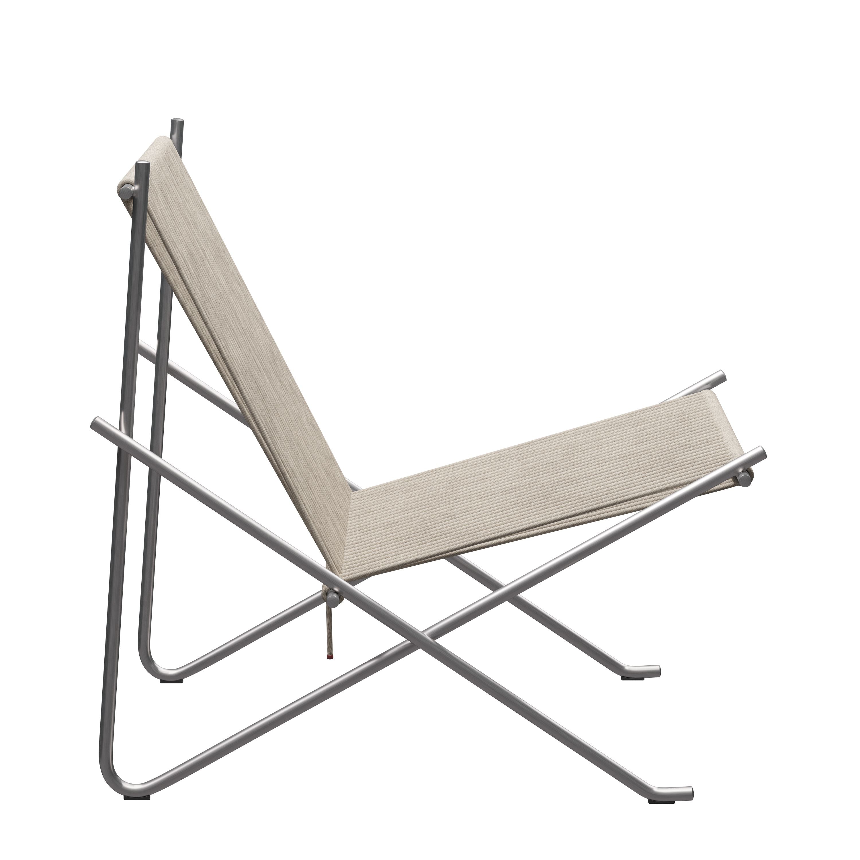 Fritz Hansen Pk4 Longe Chair Flag Hayard, naturel / acier