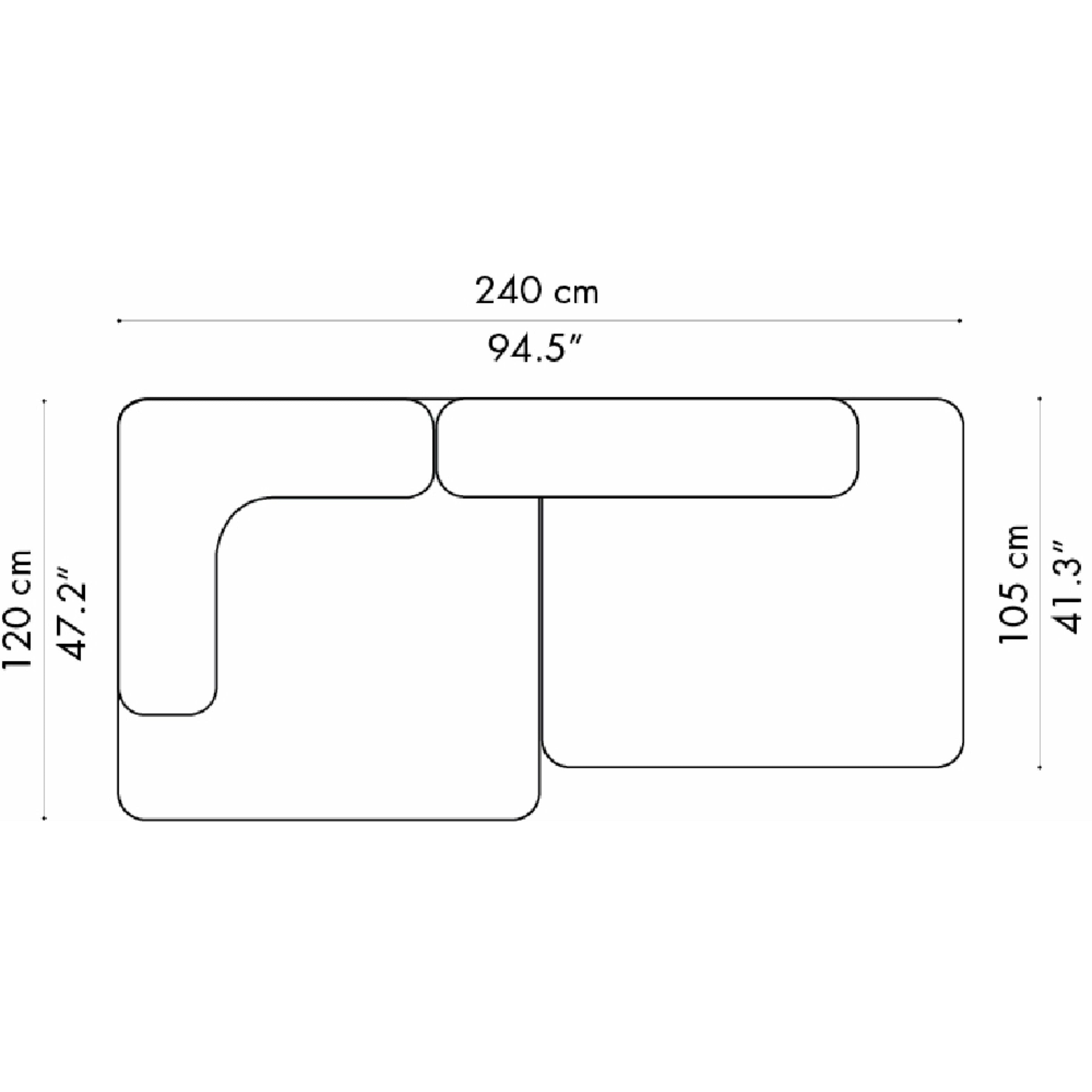 [product_category]-Fritz Hansen Pl240 4 Alphabet 2 Seater Sofa Christianshavn, Grey Uni-Fritz Hansen-PL240-4-CHRIS-1172-FRI-2