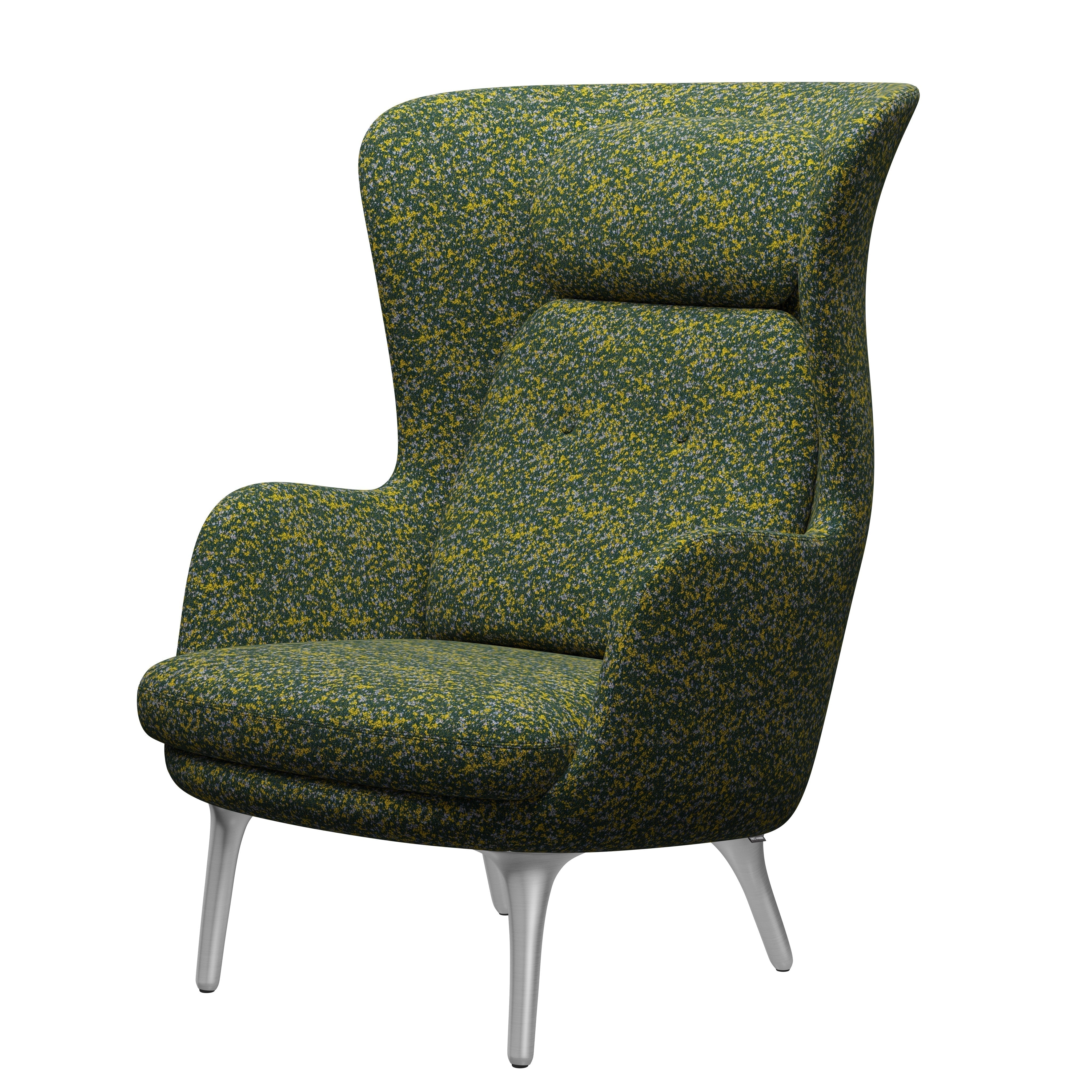 [product_category]-Fritz Hansen Ro Lounge Chair Aluminum, Atom Green-Fritz Hansen-JH1-Atom964-FRI-1