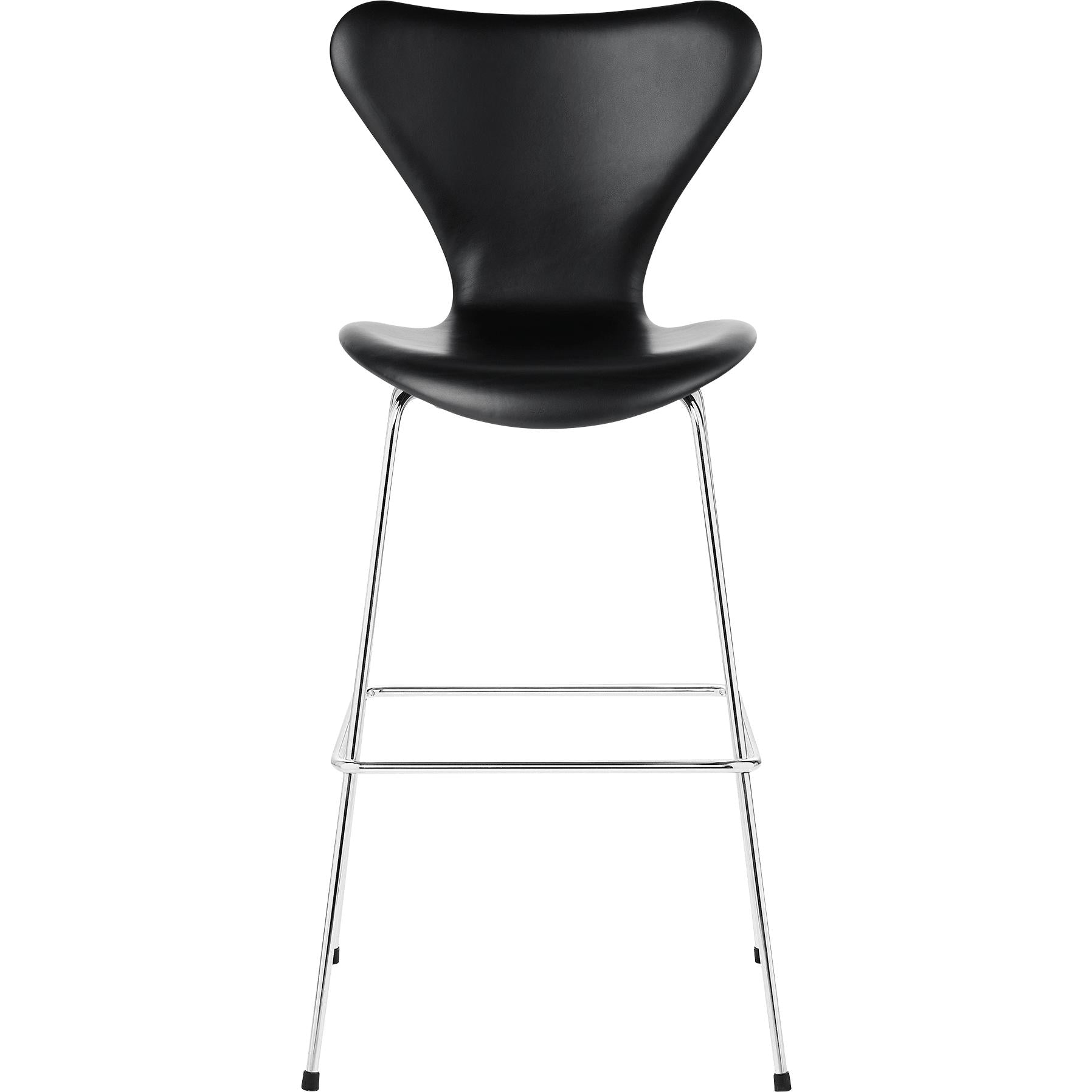 Fritz Hansen Serie 7 Bar cadeira de estofamento completo 76 cm, preto macio