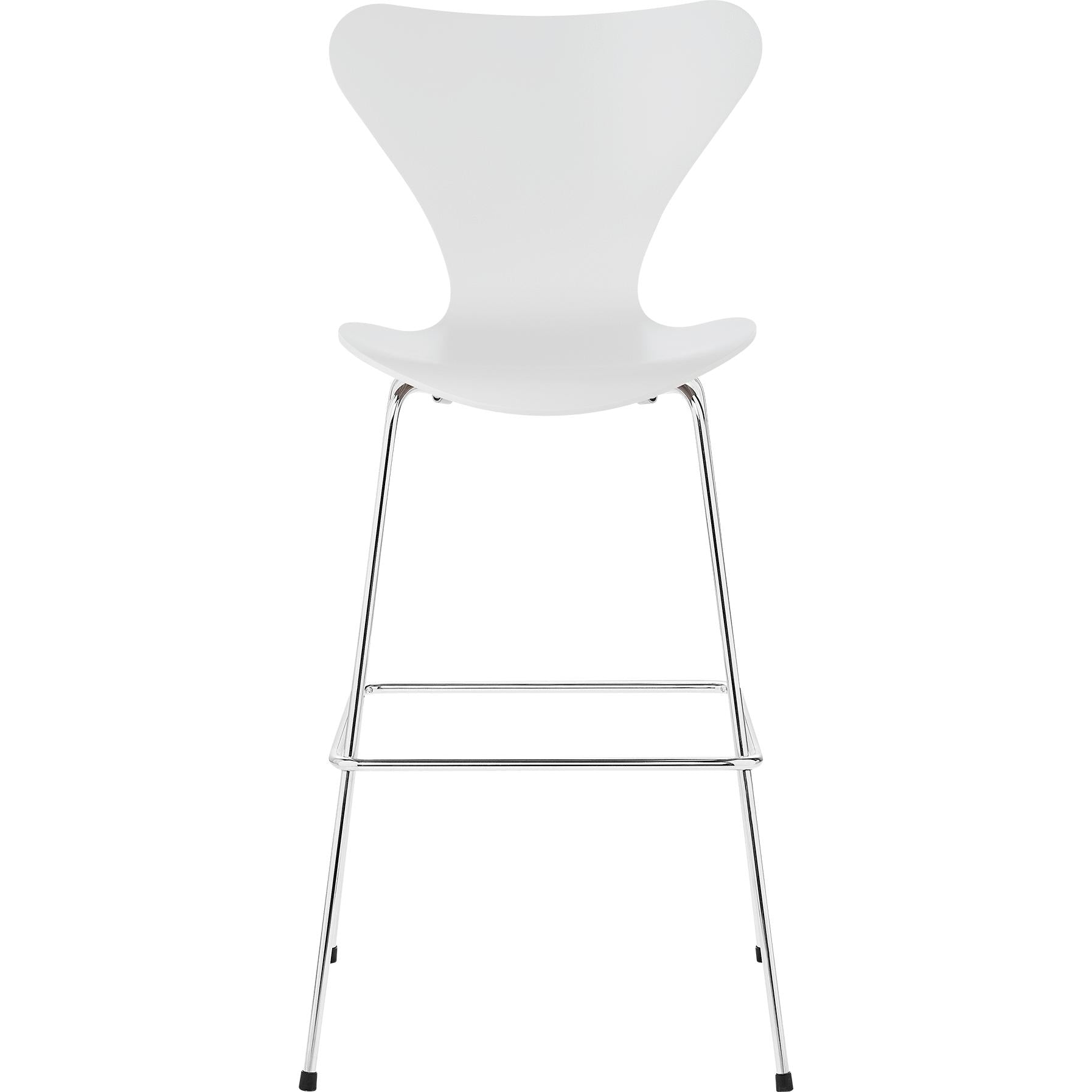 [product_category]-Fritz Hansen Serie 7 Bar Chair Fully Lacquered 76 Cm, White-Fritz Hansen-3197-100-FRI-1