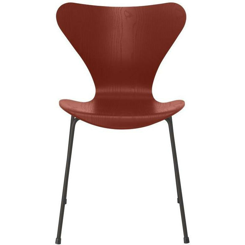 [product_category]-Fritz Hansen Series 7 Chair Dyed Ash Venetian Red Bowl, Warm Graphite Base-Fritz Hansen-3107-FARVET-VENETIAN-WARM-FRI-1