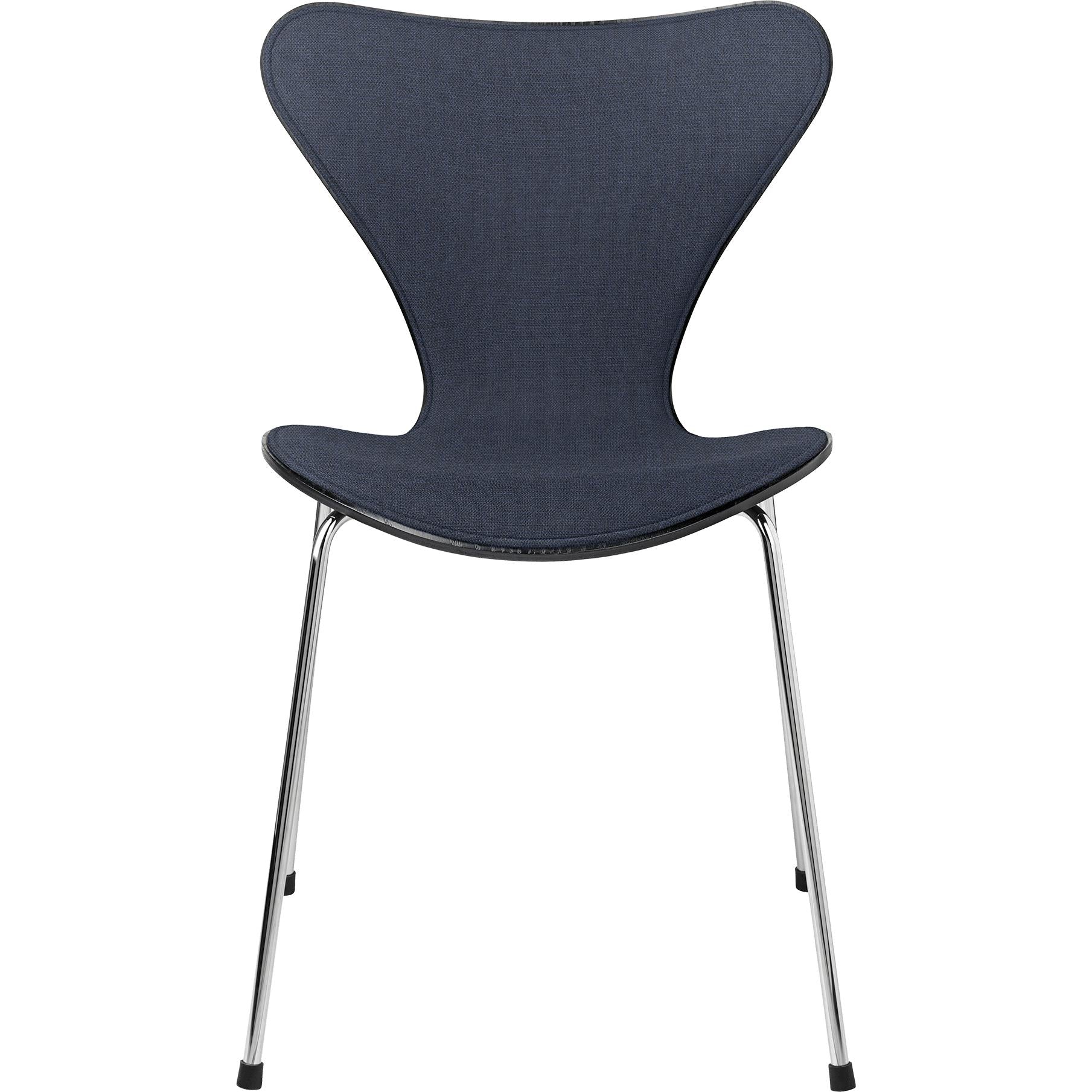 [product_category]-Fritz Hansen Series 7 Chair Front Upholstery Fabric, Black/Blue-Fritz Hansen-3107-FroUph-Black-Blue-FRI-1