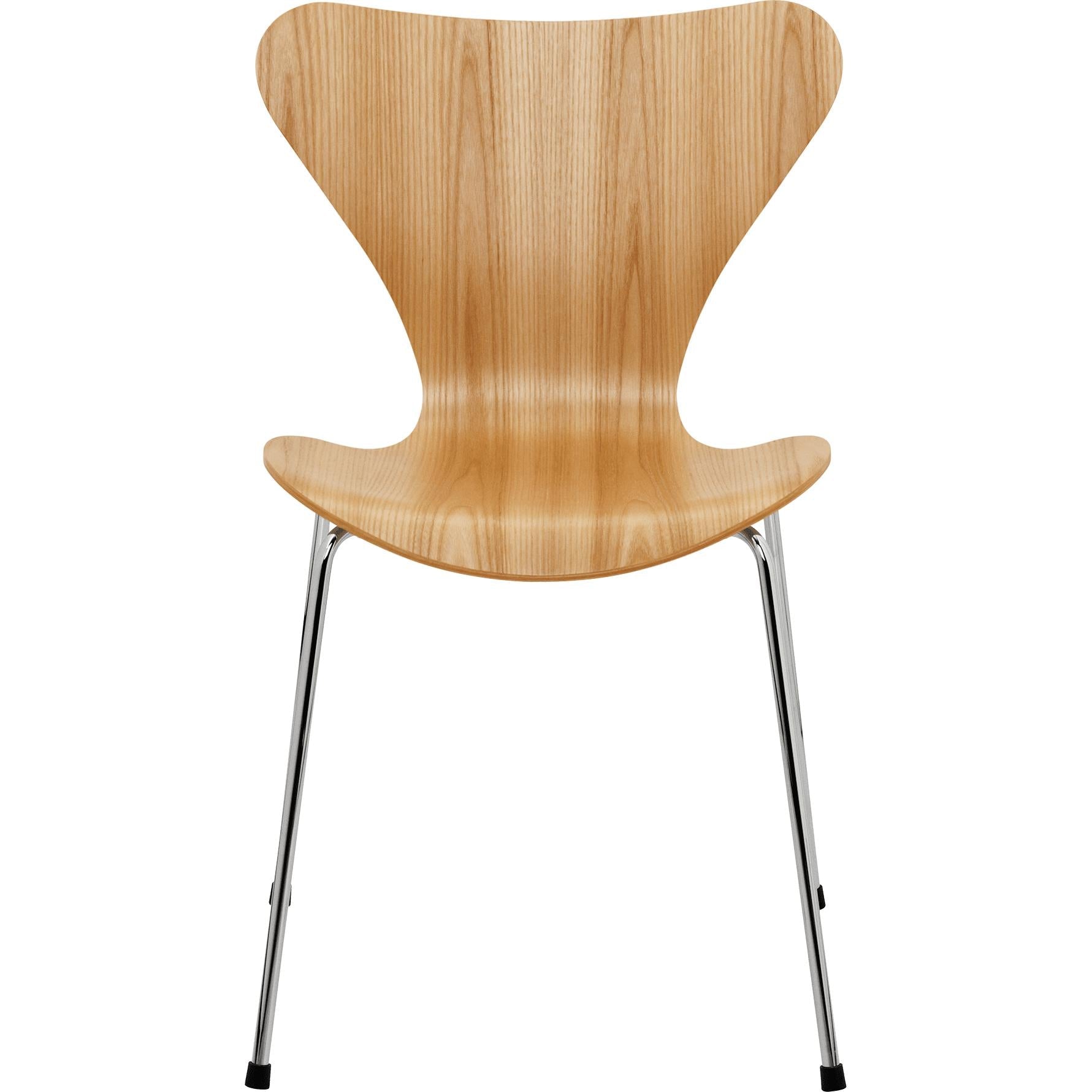 [product_category]-Fritz Hansen Series 7 Chair Veneer Elm Shell, Chromed Steel Base-Fritz Hansen-3107-Finer-Elm-Chrome-FRI-1