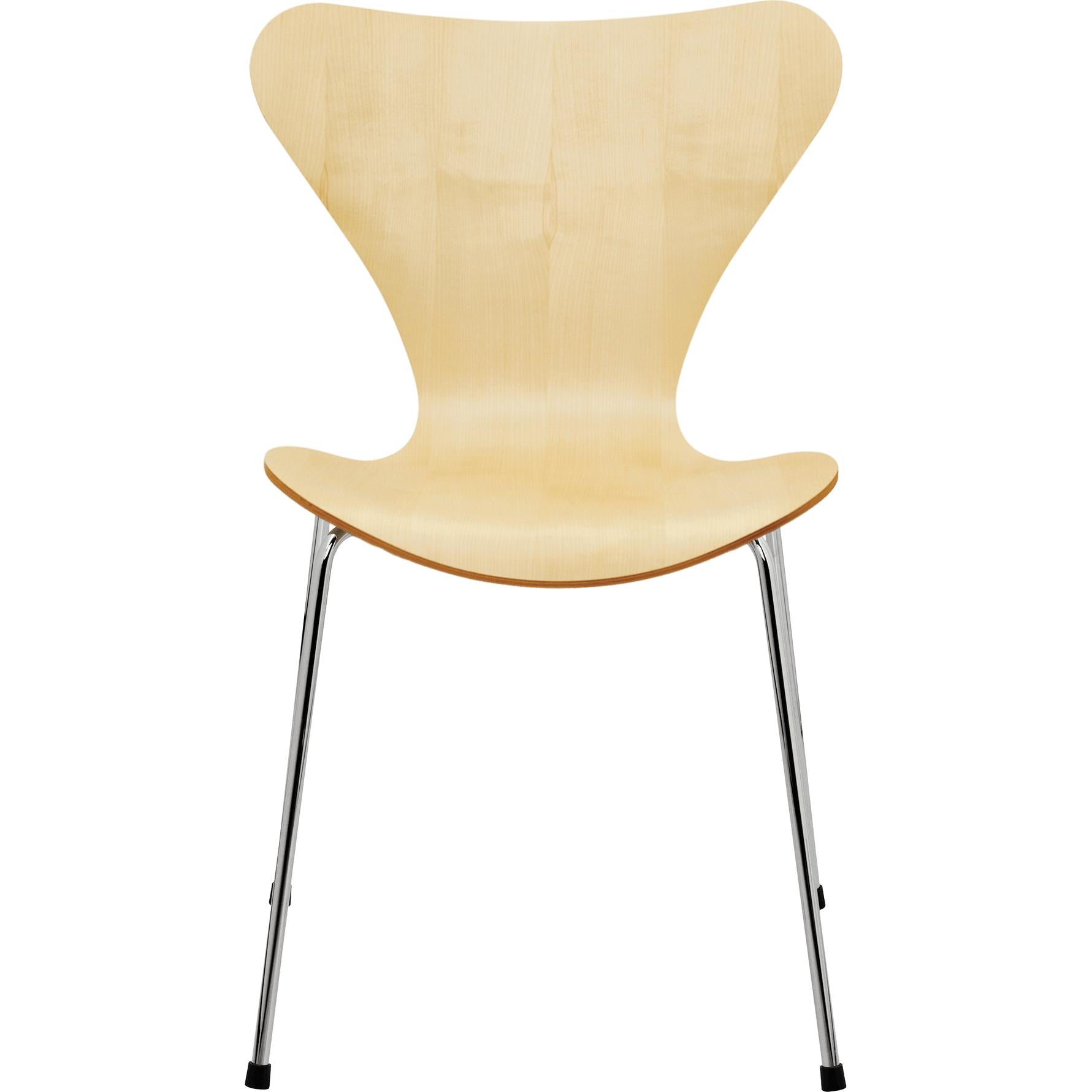 [product_category]-Fritz Hansen Series 7 Chair Veneer Maple Shell, Chromed Steel Base-Fritz Hansen-3107-Finer-Maple-Chrome-FRI-1