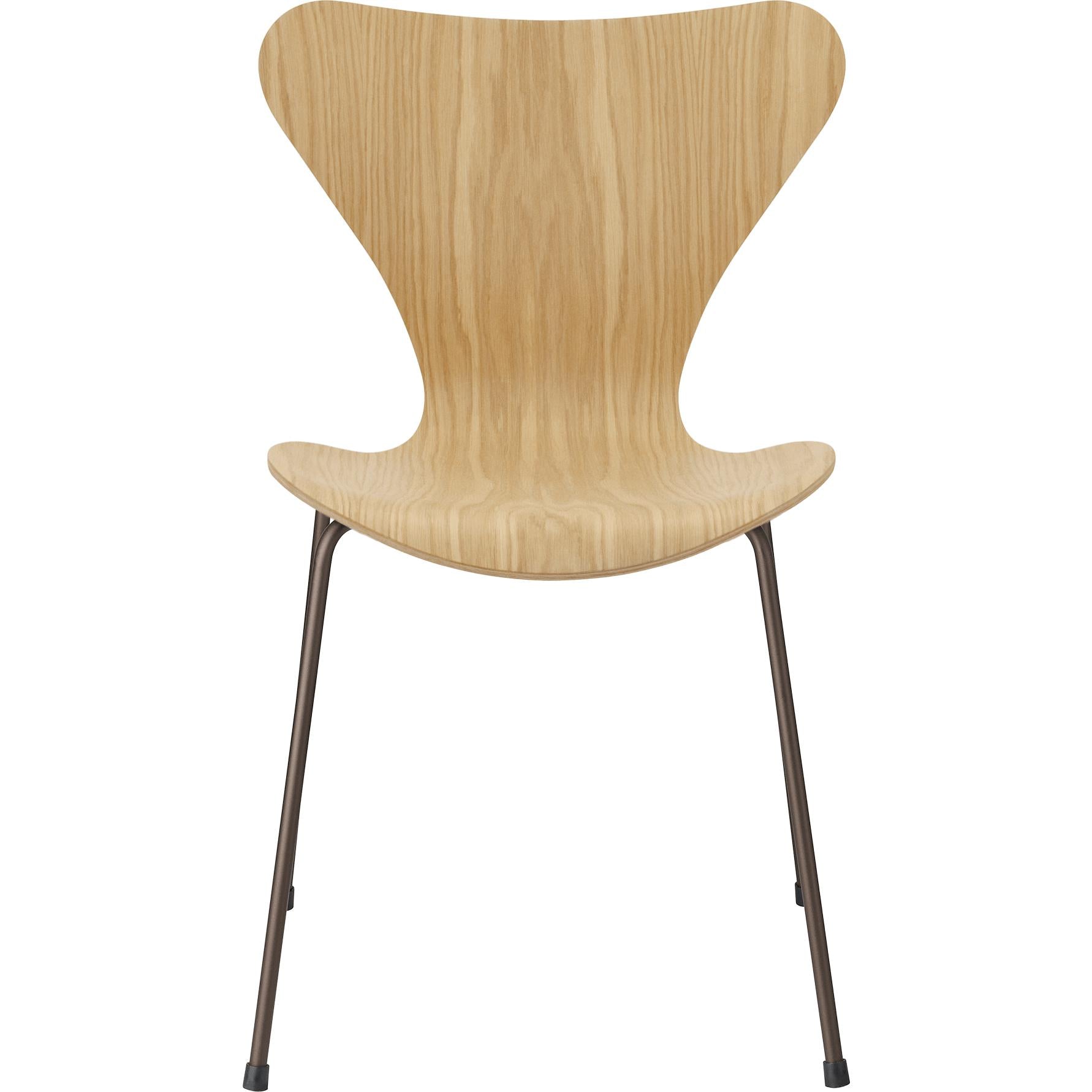 [product_category]-Fritz Hansen Series 7 Chair Veneer Oak Bowl, Brown Bronze Base-Fritz Hansen-3107-Finer-Oak-Bronze-FRI-1