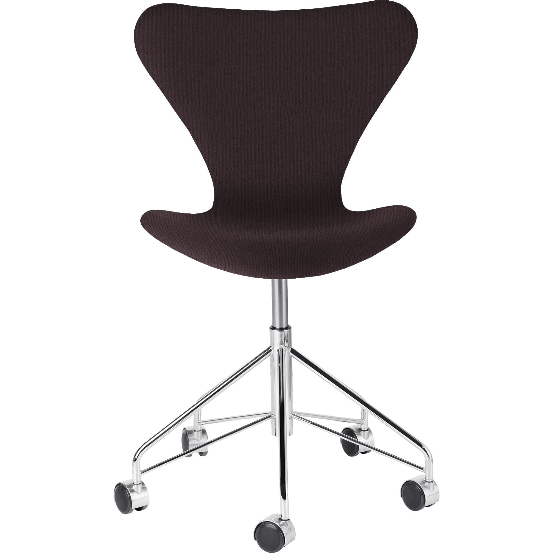 [product_category]-Fritz Hansen Series 7 Swivel Chair Full Upholstery Fabric Christianshavn, Dark Red Uni-Fritz Hansen-3117-FulUph-Chris-1142-FRI-1