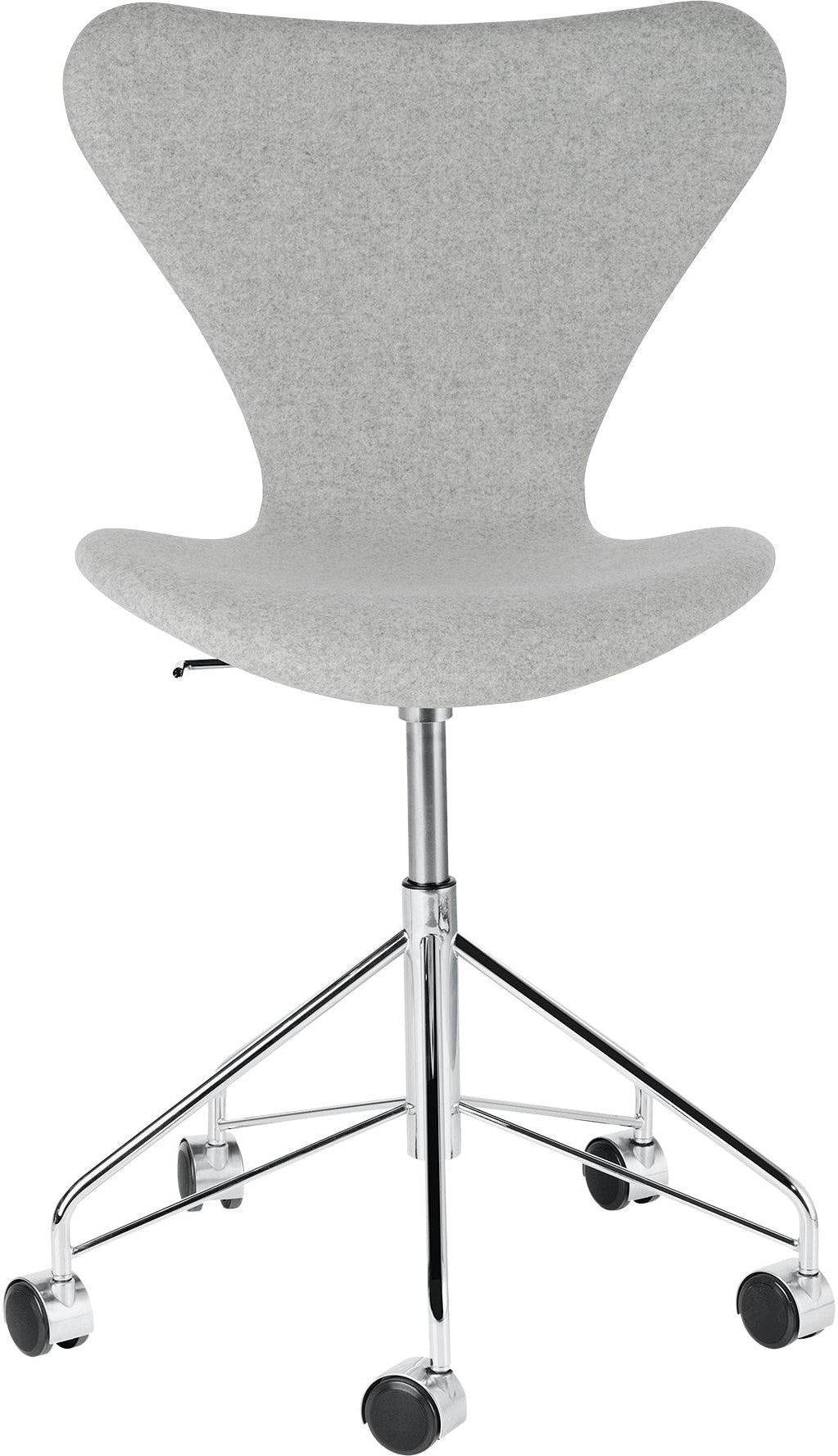 [product_category]-Fritz Hansen Series 7 Swivel Chair Full Upholstery Fabric, Hallingdal Light Grey-Fritz Hansen-3117-130-FRI-1