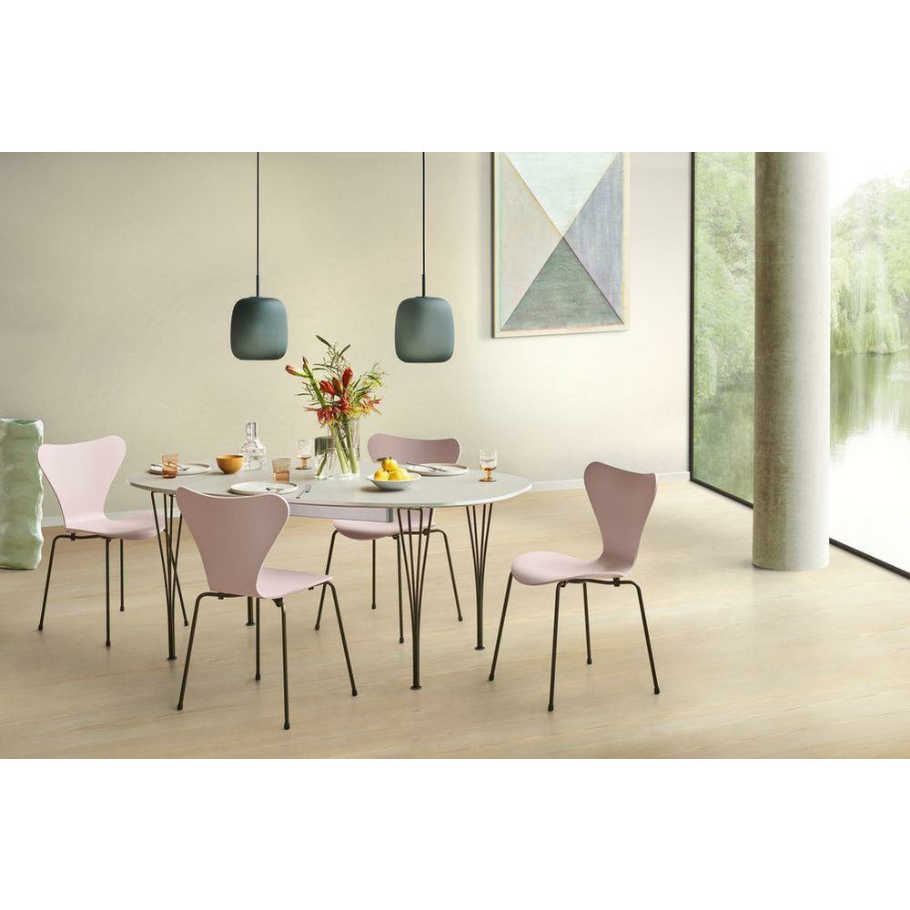 Table à manger Fritz Hansen Super Ellipse 100x150 cm, gris / gris argenté