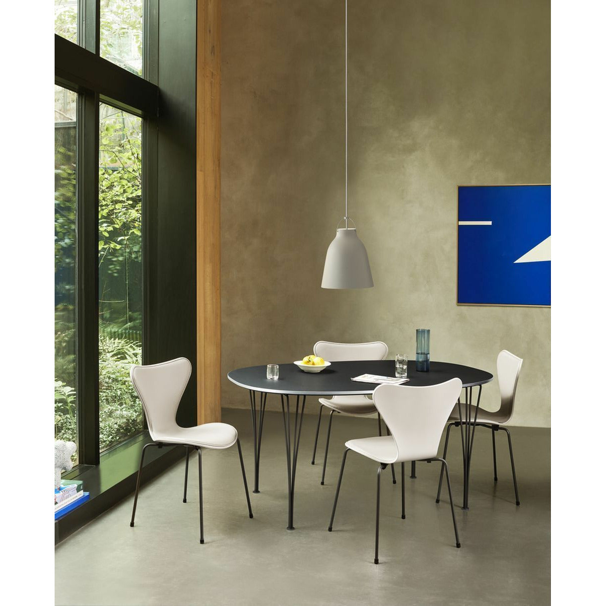 Fritz Hansen Super ellips eettafel 100x150 cm, grijs/zilvergrijs