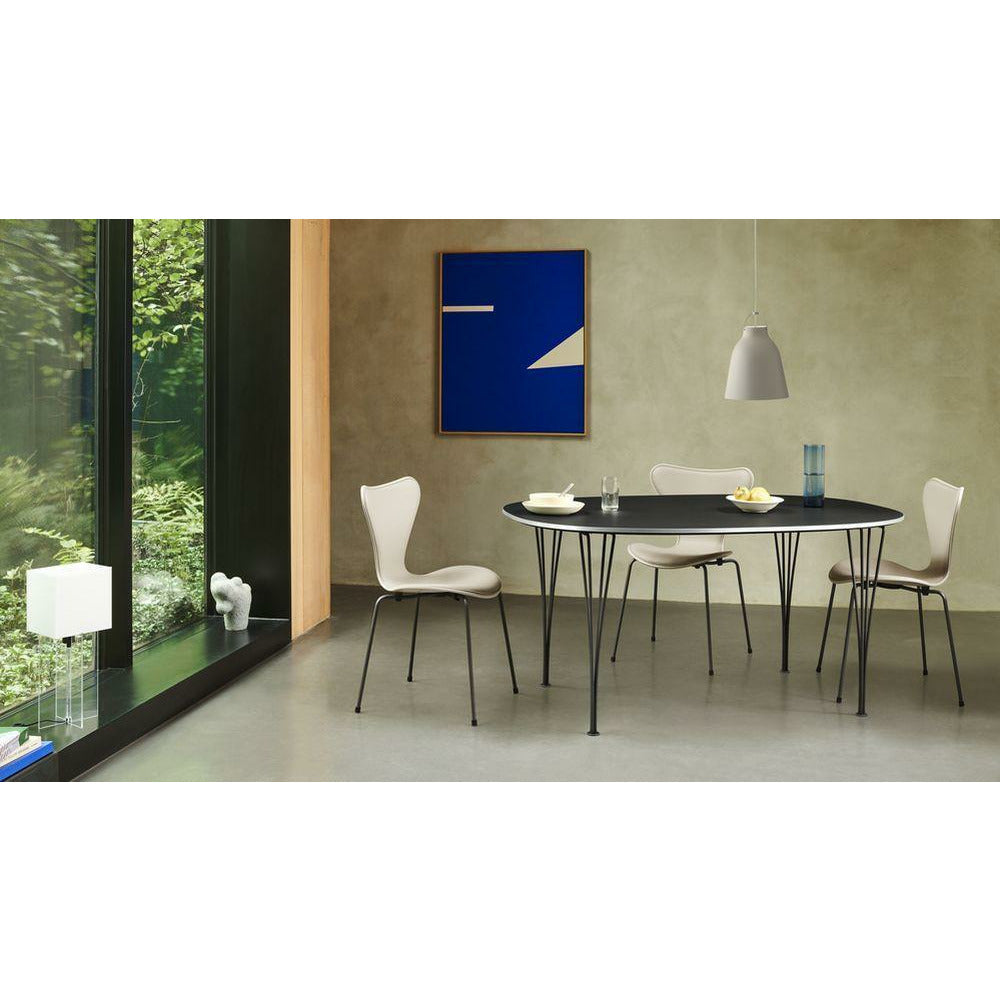 Table à manger Fritz Hansen Super Ellipse 100x150 cm, gris / gris argenté