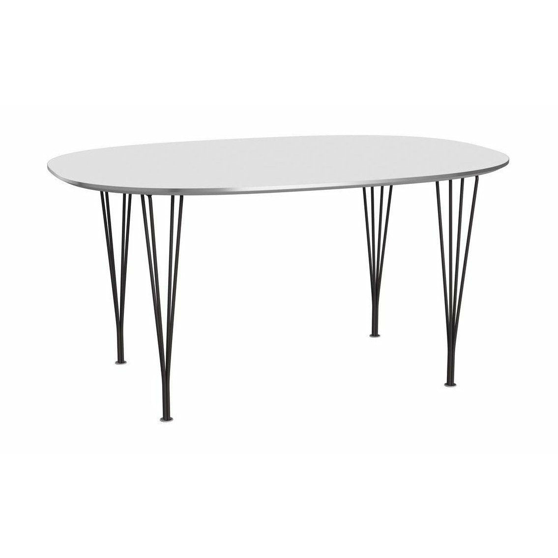 Fritz Hansen Super Ellipse Esstisch 100x150 cm, weißer/warmer Graphit