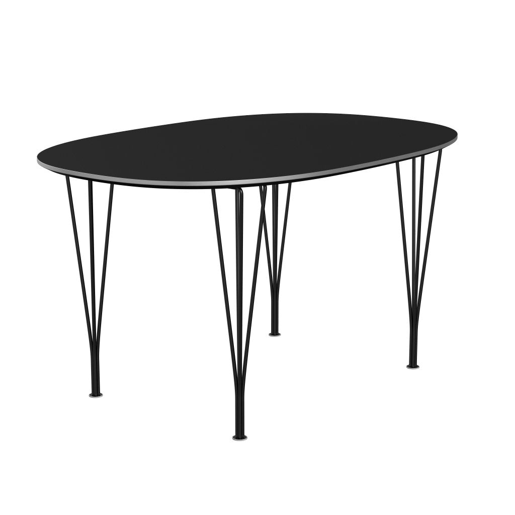 [product_category]-Fritz Hansen Superellipse Dining Table Black/Black Fenix Laminates, 135x90 Cm-Fritz Hansen-B611-FXBLL-SPAL-DRBL-FRI-2