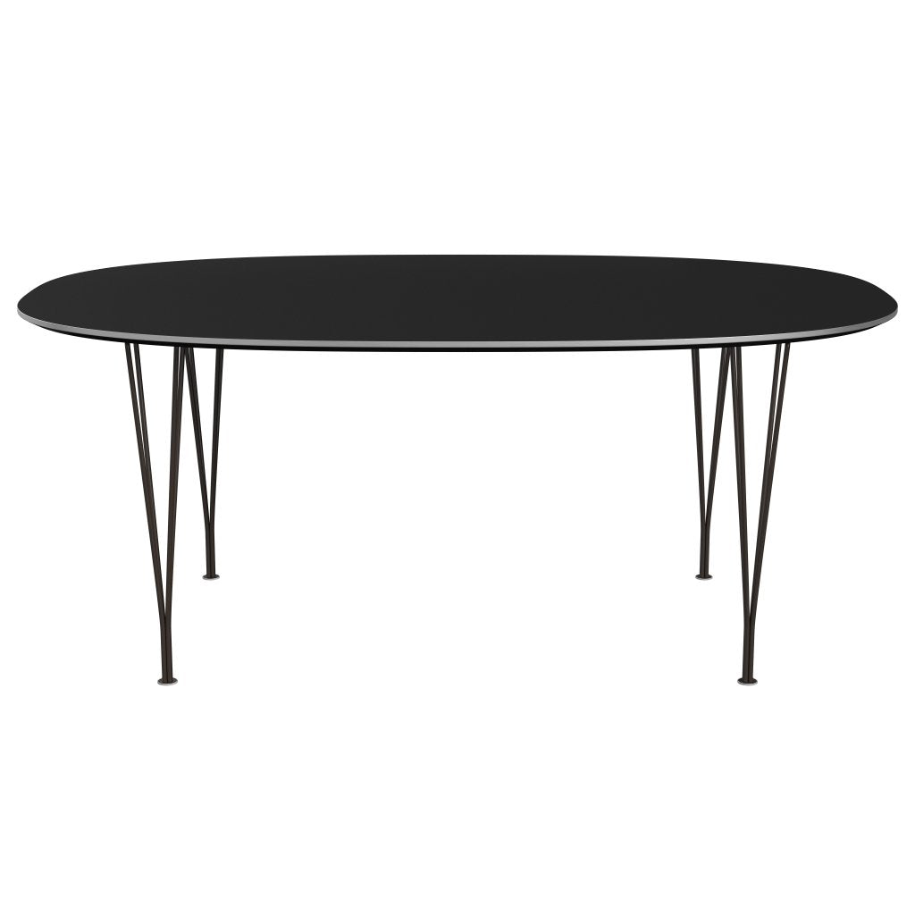 Fritz Hansen Superellipse Esstisch braune Bronze/Schwarze Fenix ​​-Laminate, 180x120 cm