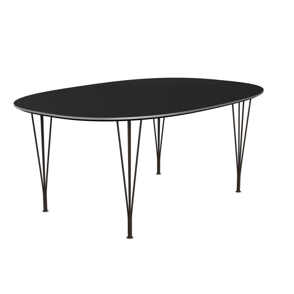 Table à manger Fritz Hansen Superellipse Brown Bronze / Black Fenix ​​Laminats, 180x120 cm