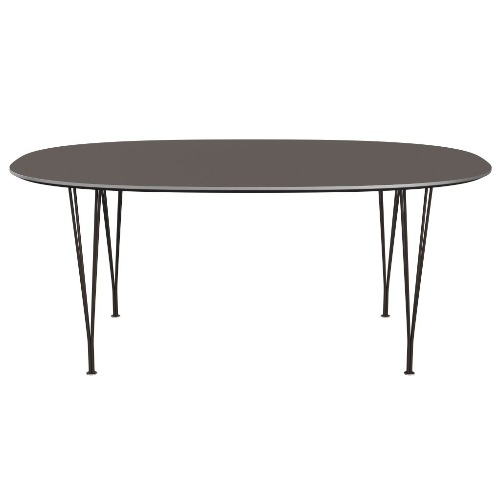 Table à manger Fritz Hansen Superellipse Brown Bronze / Grey Fenix ​​Laminats, 180x120 cm