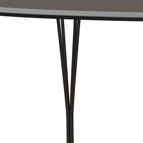 Fritz Hansen Superellipse Esstisch braune Bronze/graue Fenix ​​-Laminate, 180x120 cm