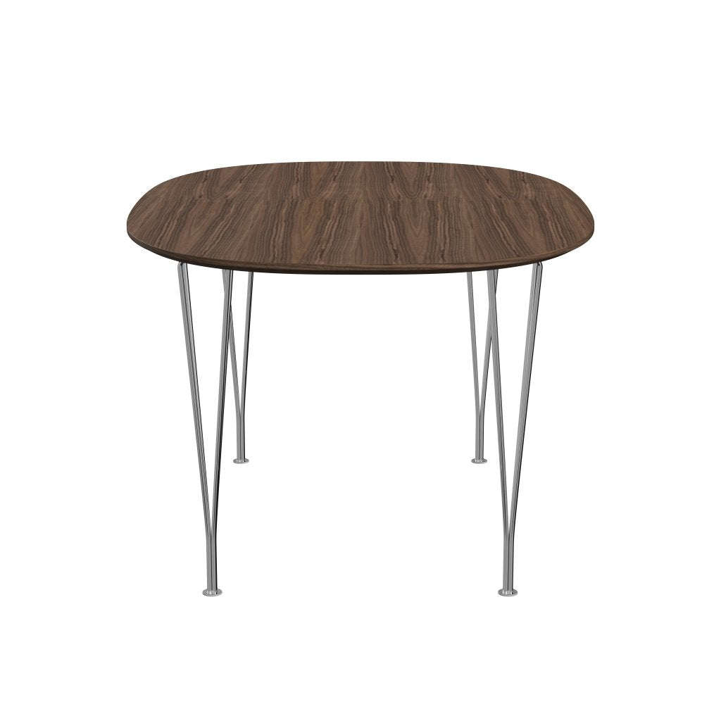 [product_category]-Fritz Hansen Superellipse Dining Table Chrome/Walnut Veneer With Walnut Table Edge, 150x100 Cm-Fritz Hansen-B612-WAL001-WAL001-CST-FRI-3