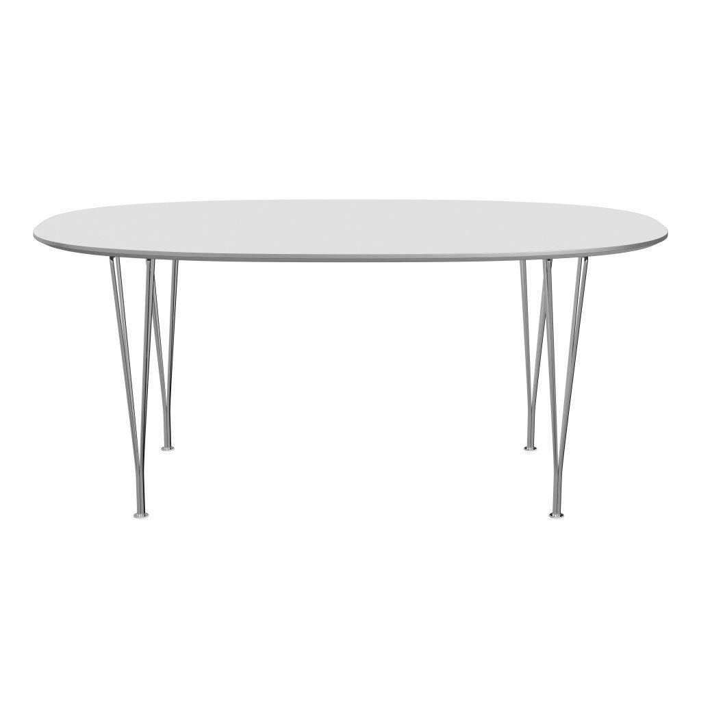 [product_category]-Fritz Hansen Superellipse Dining Table Chrome/White Fenix Laminates, 170x100 Cm-Fritz Hansen-B616-FXWHL-SPAL-CST-FRI-1