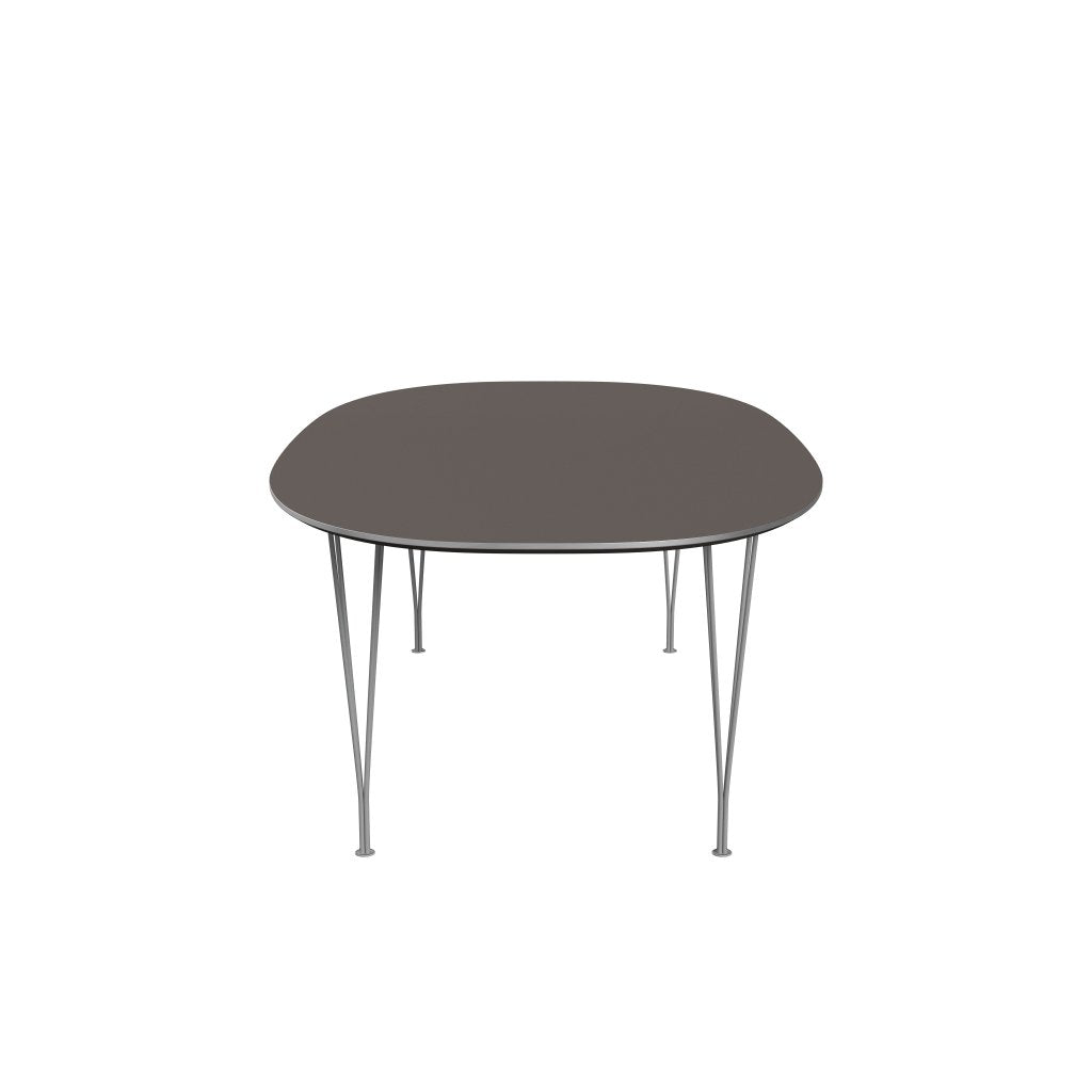 [product_category]-Fritz Hansen Superellipse Dining Table Grey Powder Coated/Grey Fenix Laminates, 240x120 Cm-Fritz Hansen-B614-FXGRL-SPAL-GRBA-FRI-3