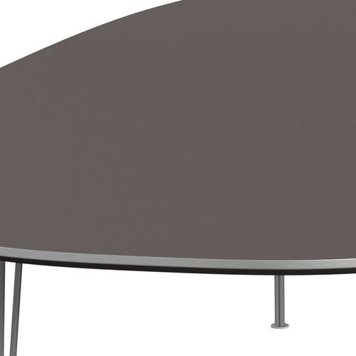 [product_category]-Fritz Hansen Superellipse Dining Table Grey Powder Coated/Grey Fenix Laminates, 300x130 Cm-Fritz Hansen-B617-FXGRL-SPAL-GRBA-FRI-4