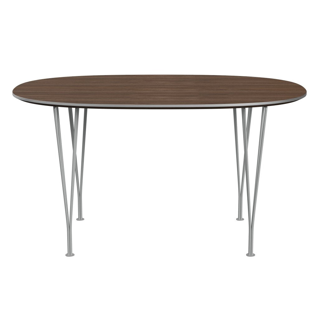 [product_category]-Fritz Hansen Superellipse Dining Table Nine Grey/Walnut Veneer, 135x90 Cm-Fritz Hansen-B611-WAL001-SPAL-DRNIGR-FRI-1