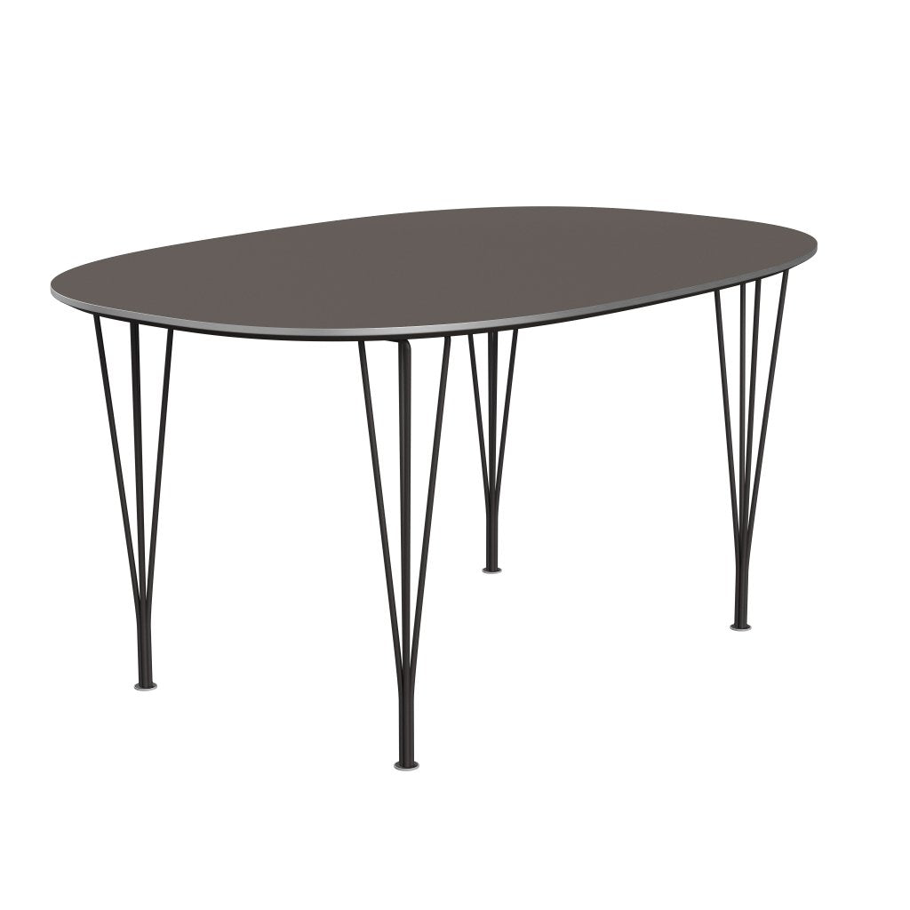 [product_category]-Fritz Hansen Superellipse Dining Table Warm Graphite/Grey Fenix Laminates, 150x100 Cm-Fritz Hansen-B612-FXGRL-SPAL-WARGRA-FRI-2