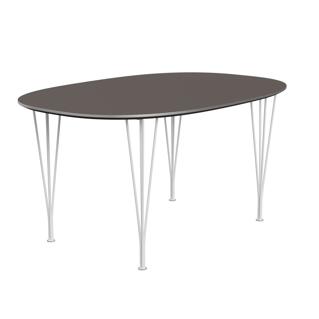 [product_category]-Fritz Hansen Superellipse Dining Table White/Grey Fenix Laminates, 150x100 Cm-Fritz Hansen-B612-FXGRL-SPAL-DRWH-FRI-2