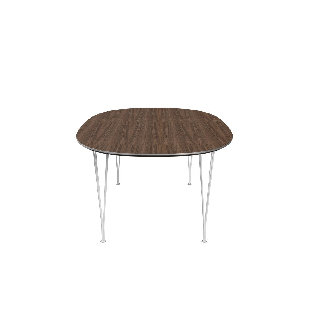 Fritz Hansen Superellipse Dining Table blanc / noix Veneer, 240x120 cm