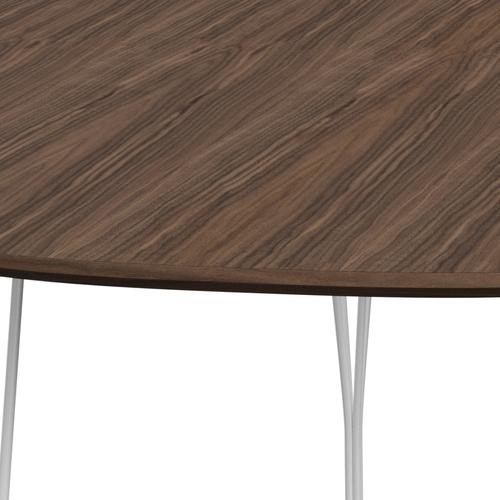 [product_category]-Fritz Hansen Superellipse Dining Table White/Walnut Veneer With Walnut Table Edge, 240x120 Cm-Fritz Hansen-B614-WAL001-WAL001-DRWH-FRI-4