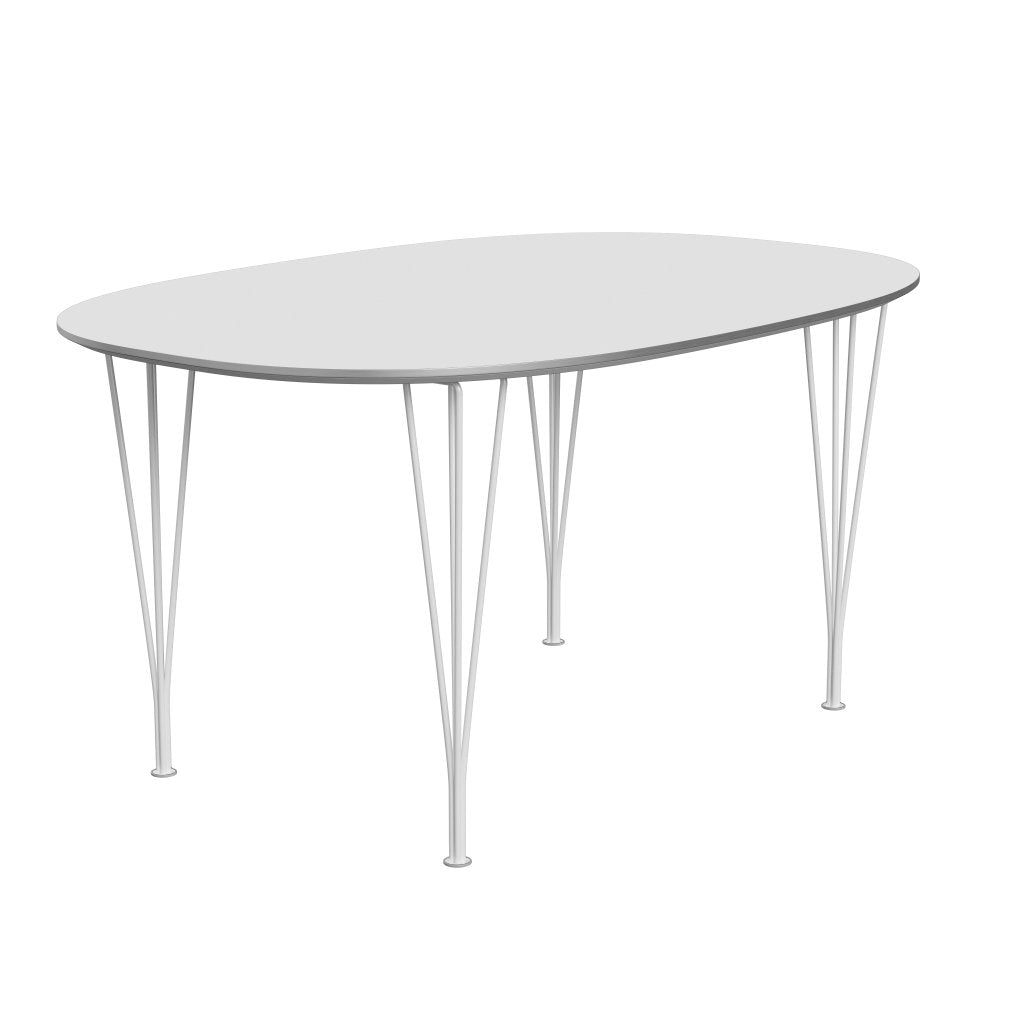 Fritz Hansen Superellipse spisebord hvidt/hvidt fenix -laminater, 150x100 cm