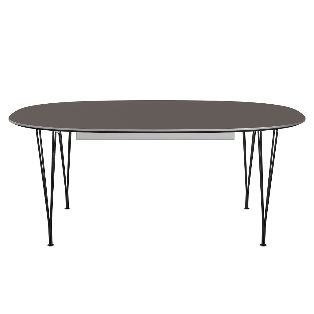 [product_category]-Fritz Hansen Superellipse Extendable Table Black/Grey Fenix Laminates, 300x120 Cm-Fritz Hansen-B619-FXGRL-SPAL-DRBL-FRI-1